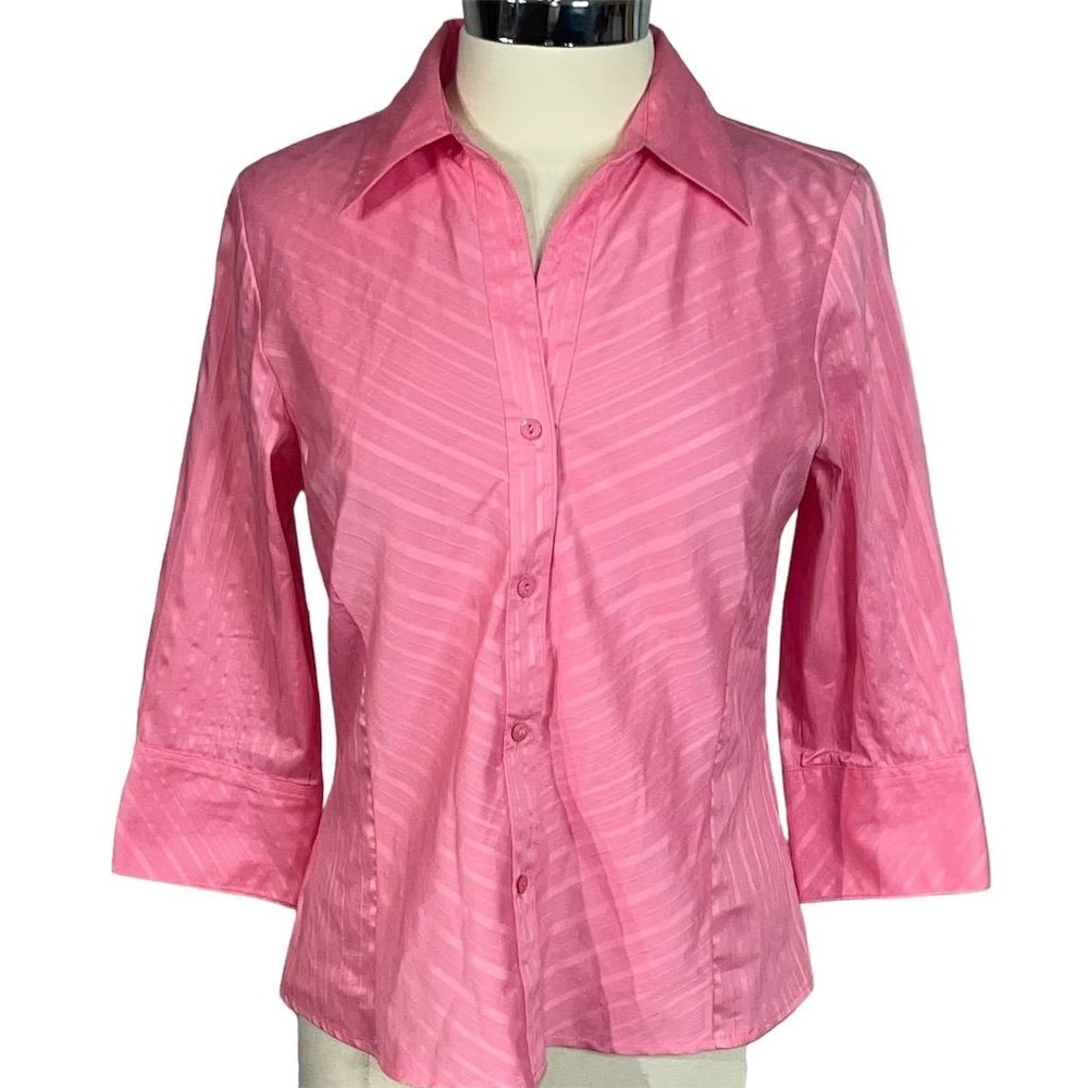Pink Textured Button Down